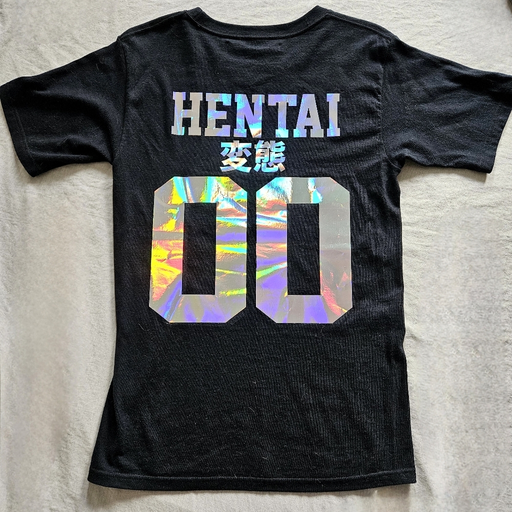 Holographic Jersey Style Streetwear T-shirt